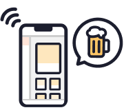 イラスト：モバイルオーダーで注文をしているイメージ