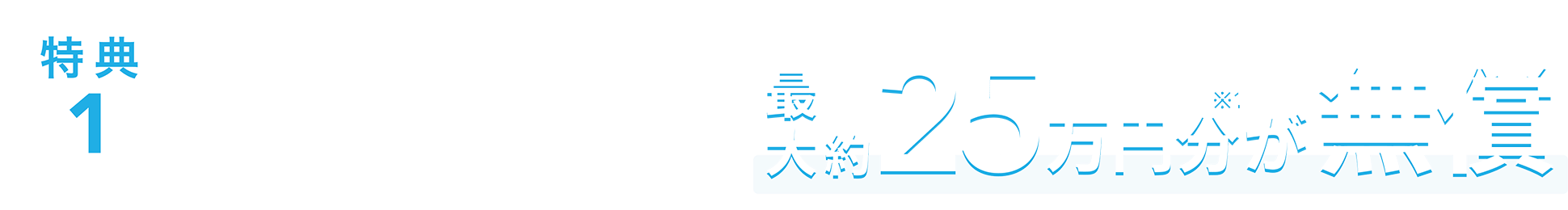 特典1 導入機器セット最大約25万円分※1が無償