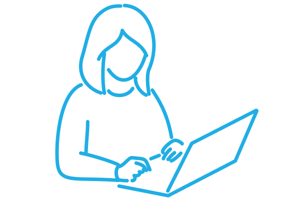 フォームに入力するイラスト