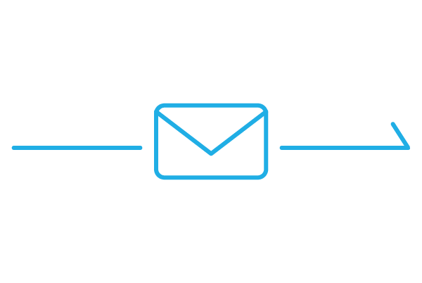 メールを送るイラスト