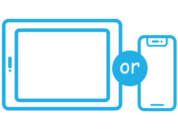 iPadまたはiPhoneのイラスト