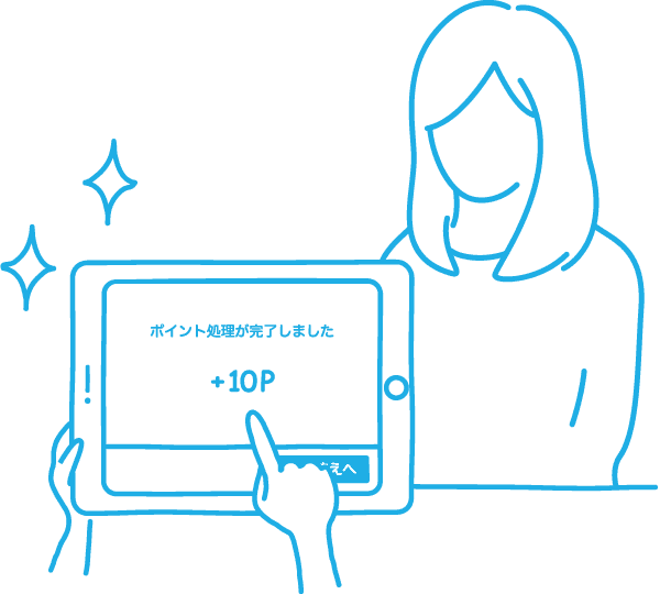 お客様のポイントが貯まる
