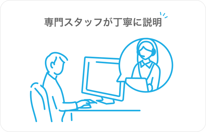 イラスト：専門スタッフが丁寧に説明