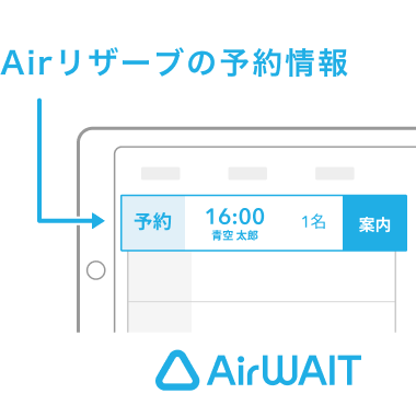 Airウェイトとの連携で予約と順番待ちをカンタンに一元管理