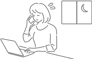 イラスト:電話やメールでシフト提出依頼のリマインドをする人