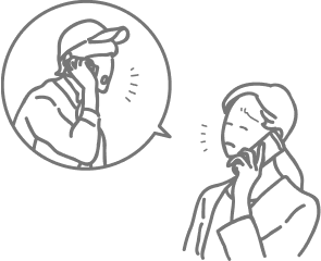 イラスト:電話で個別にシフト調整の連絡をする人