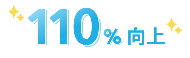 110%向上